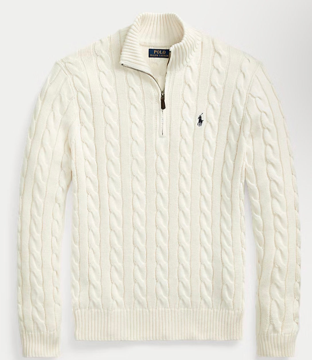 Polo Ralph Lauren Cable-Knit Cotton Quarter-Zip Jumper