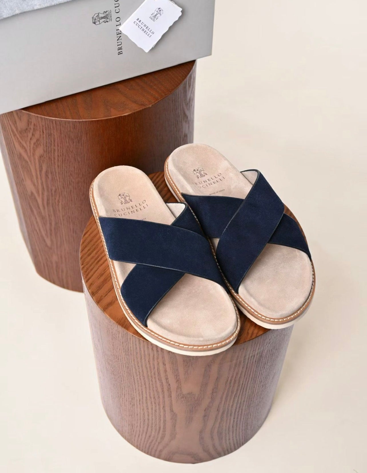 Brunello Cucinelli suede sandals