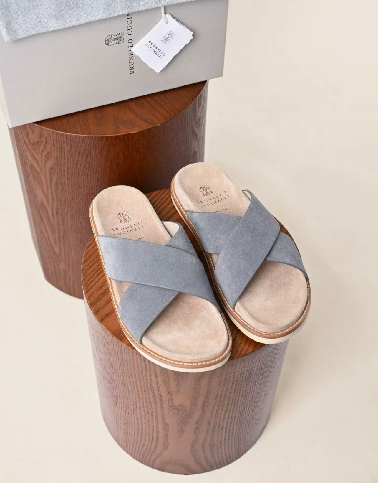 Brunello Cucinelli suede sandals