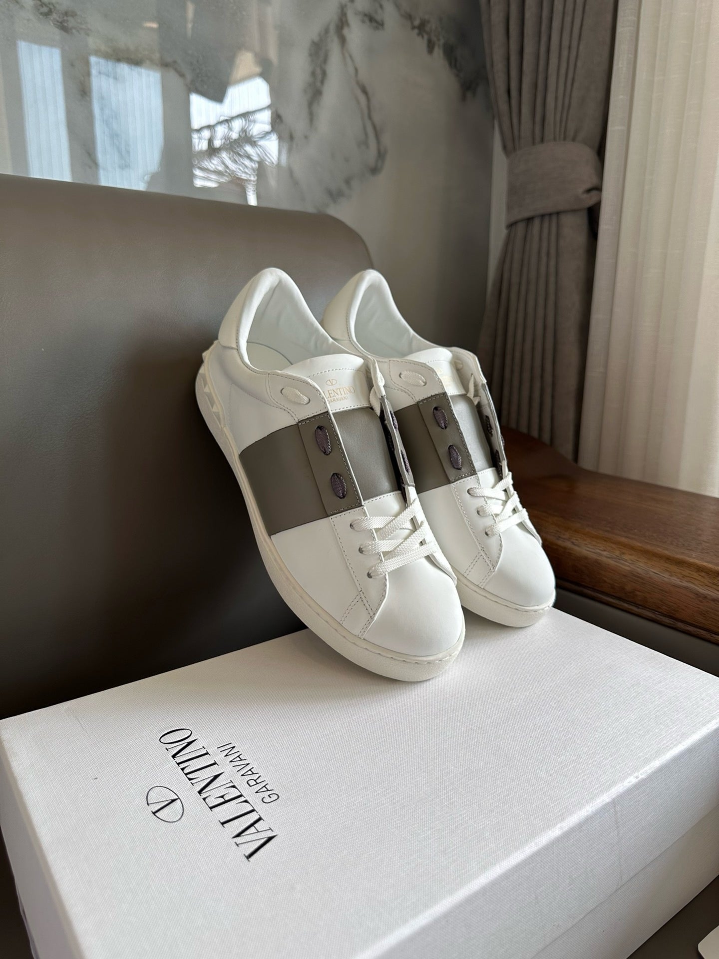 Valentino Open Sneakers light army green Men