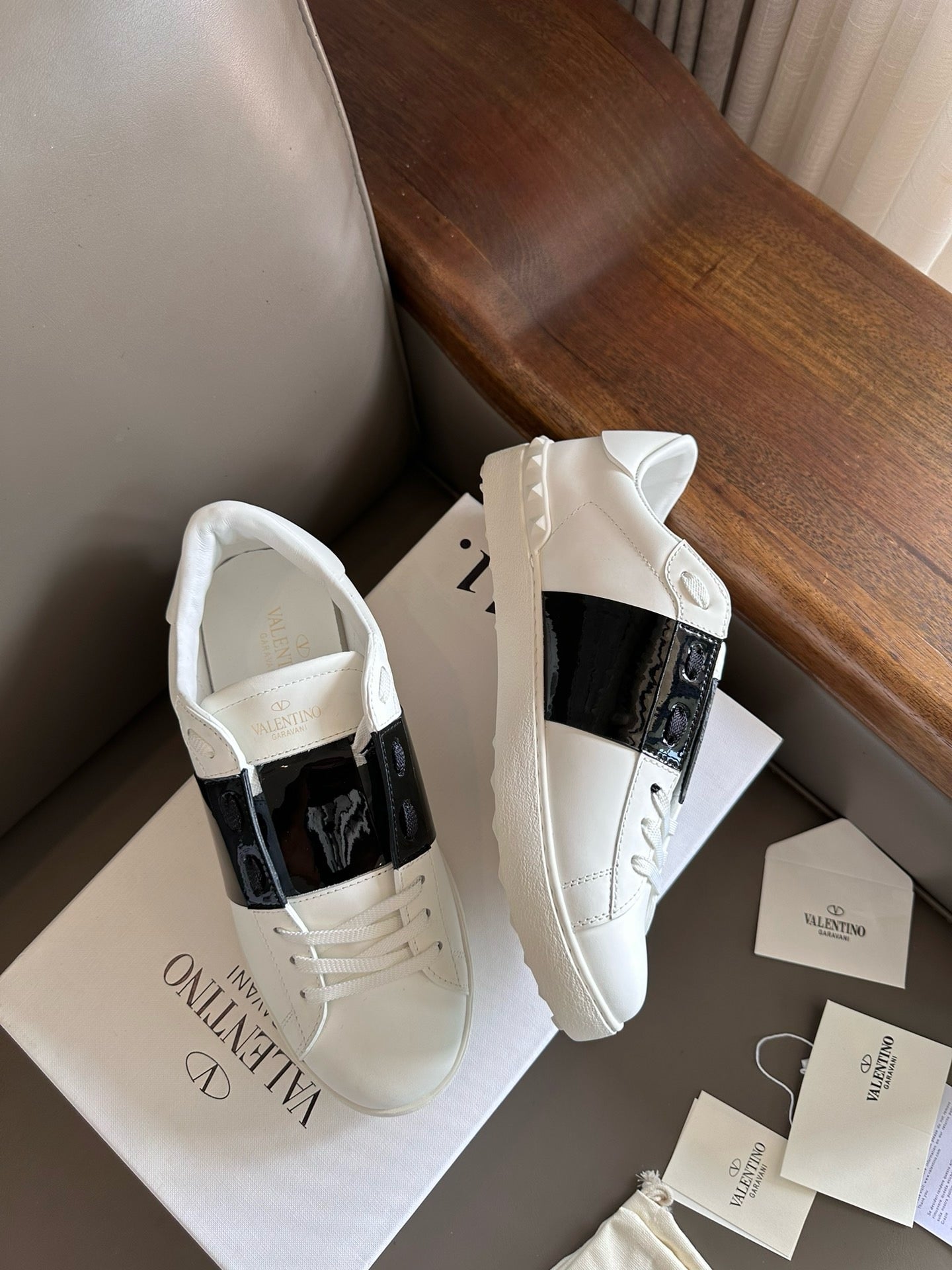 Valentino Open sneakers Glossy black men