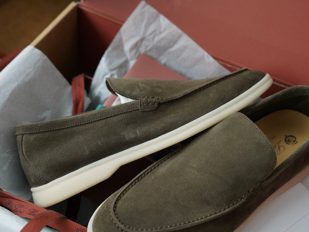 Loro Piana Men Summer walk army green