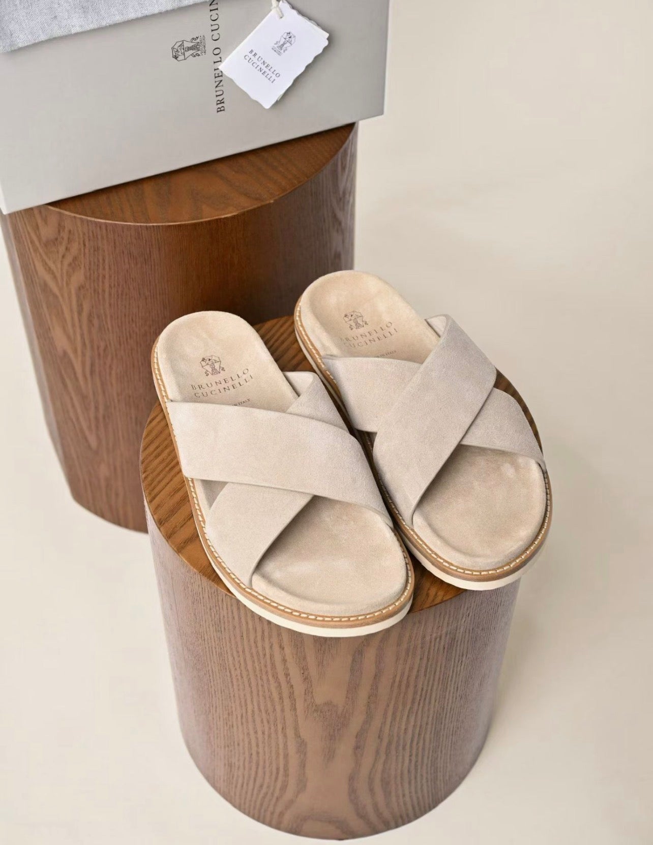 Brunello Cucinelli suede sandals