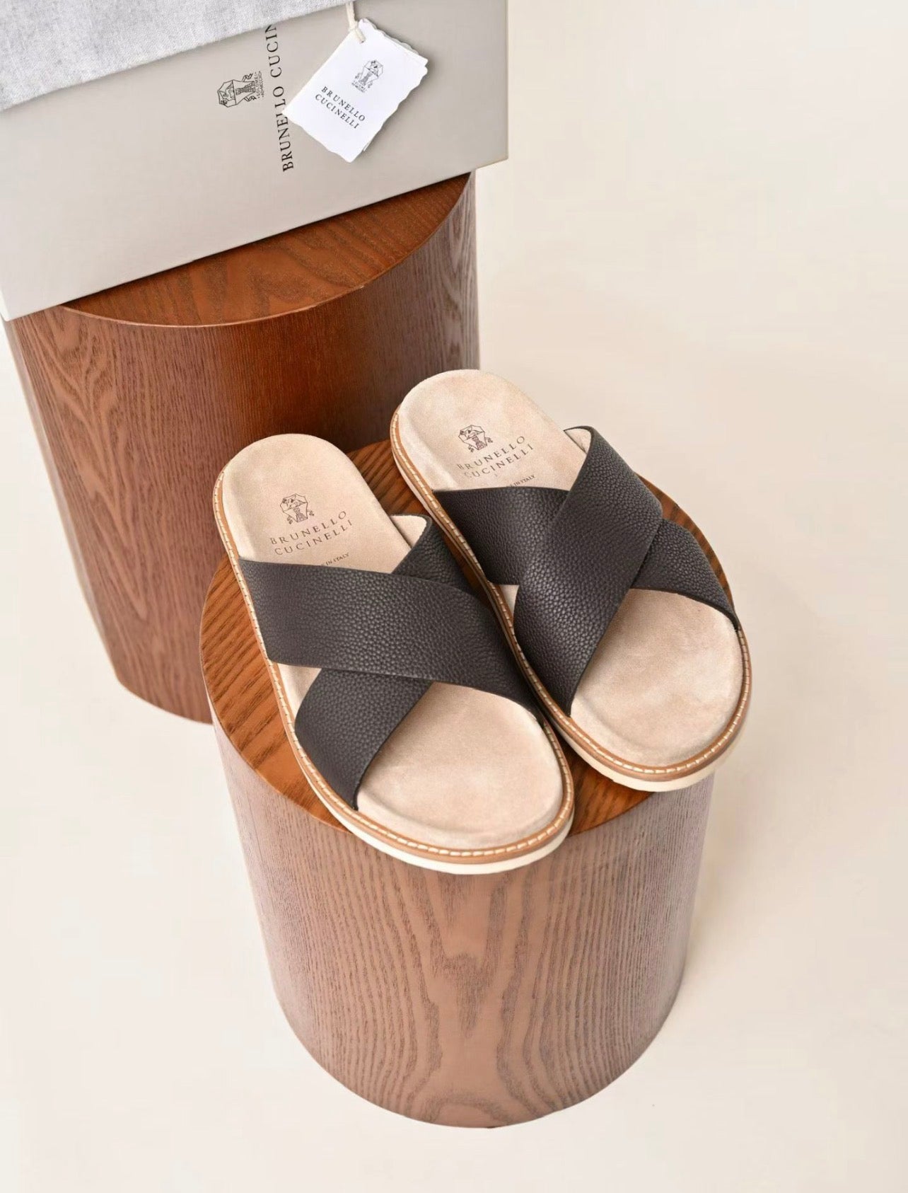 Brunello Cucinelli suede sandals