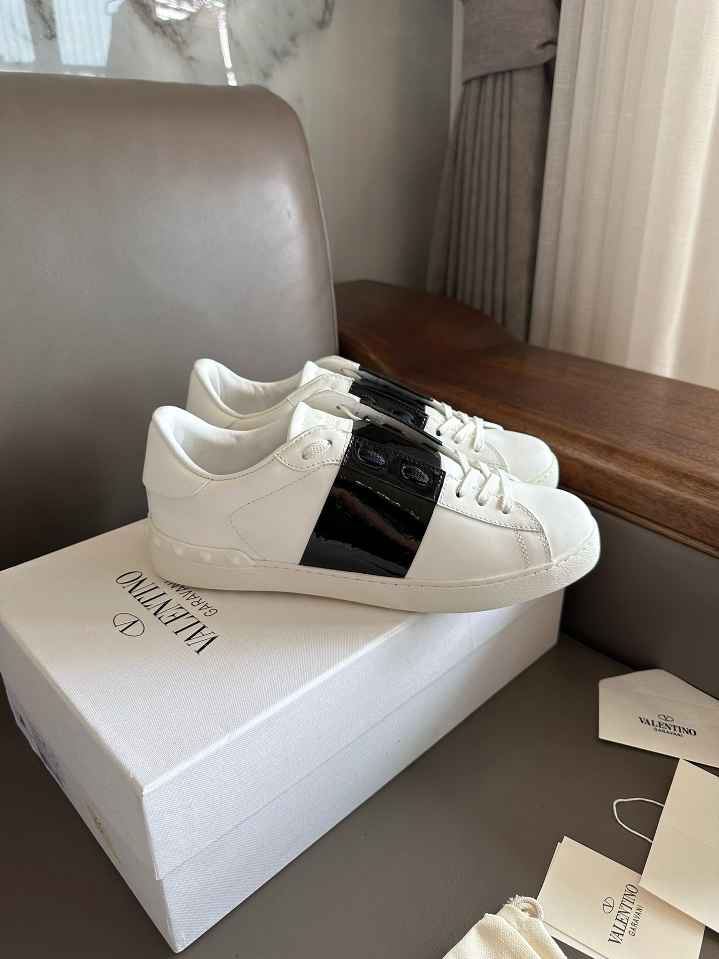 Valentino Open sneakers Glossy black men