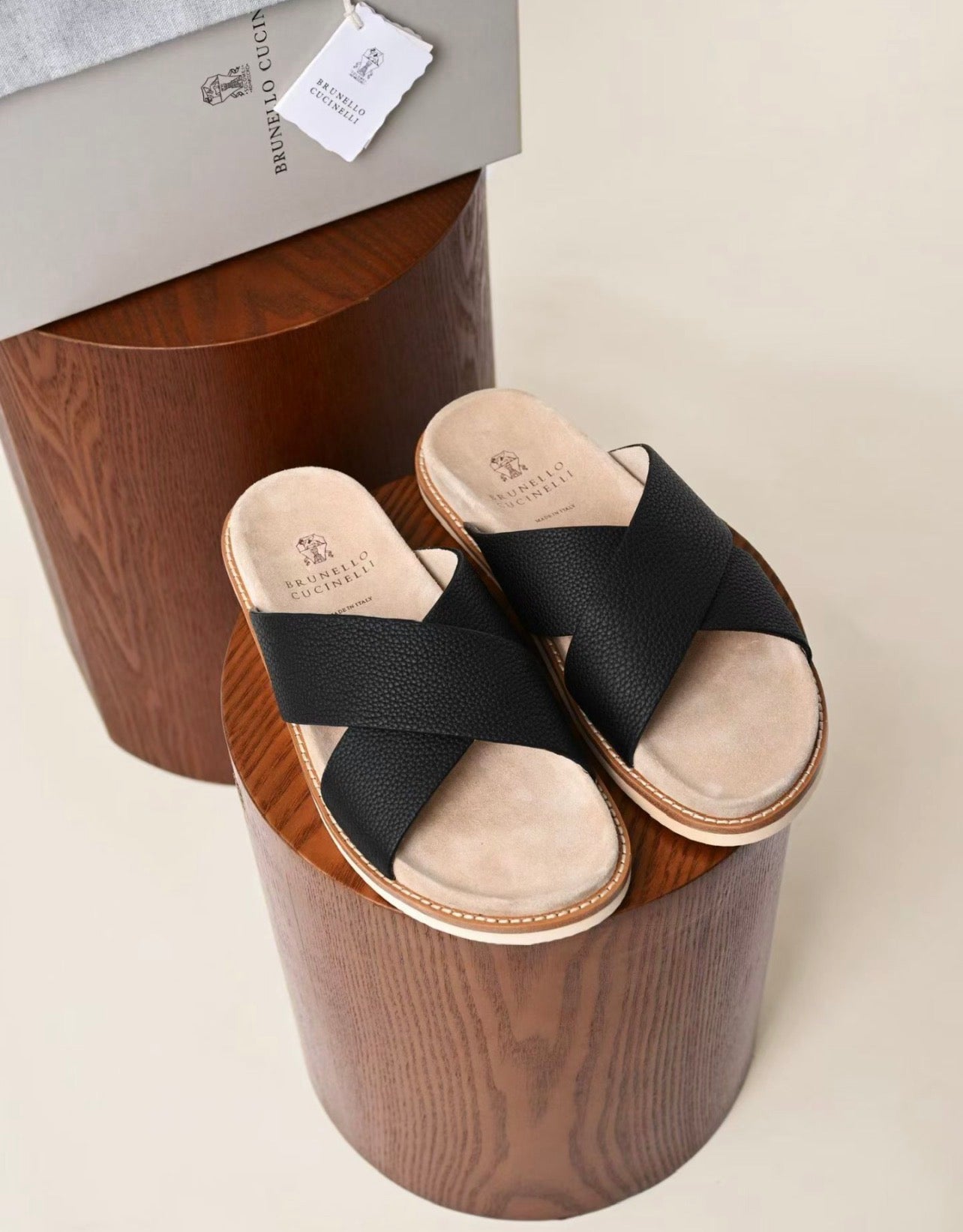 Brunello Cucinelli suede sandals