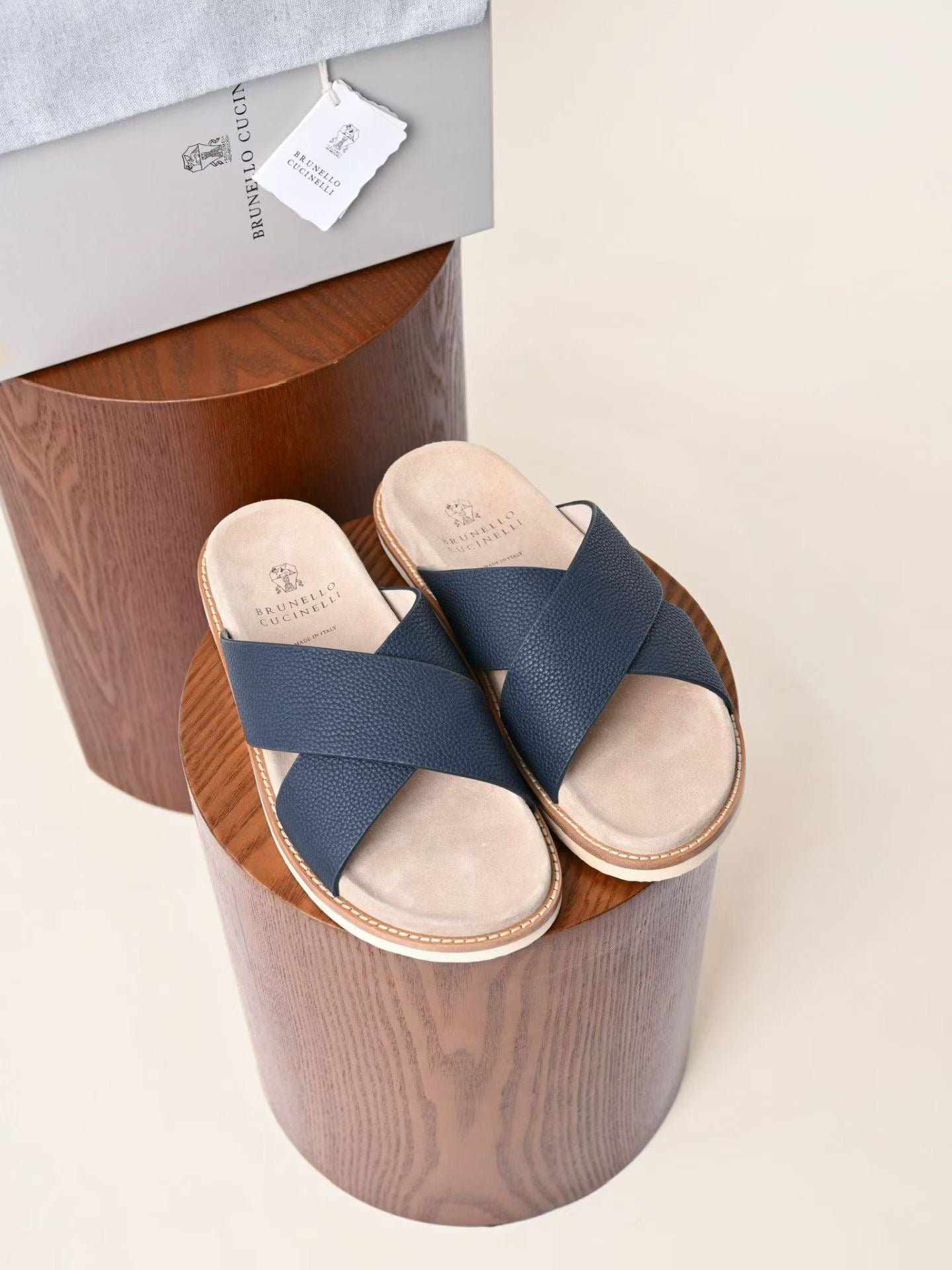 Brunello Cucinelli suede sandals