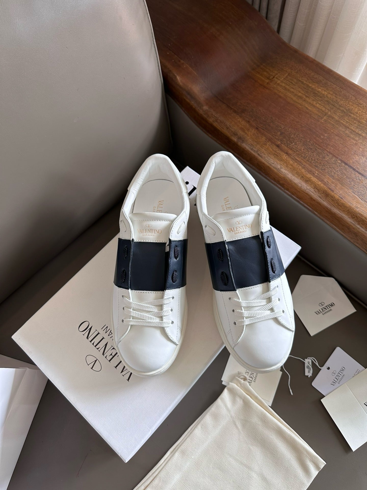 Valentino Open sneakers Navy blue Men