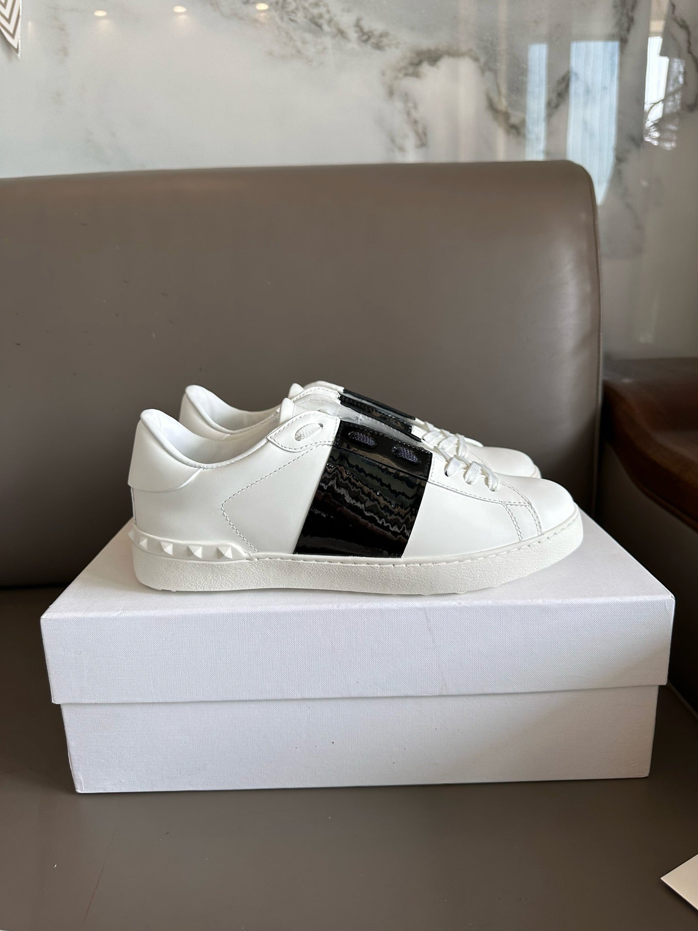 Valentino Open sneakers Glossy black men