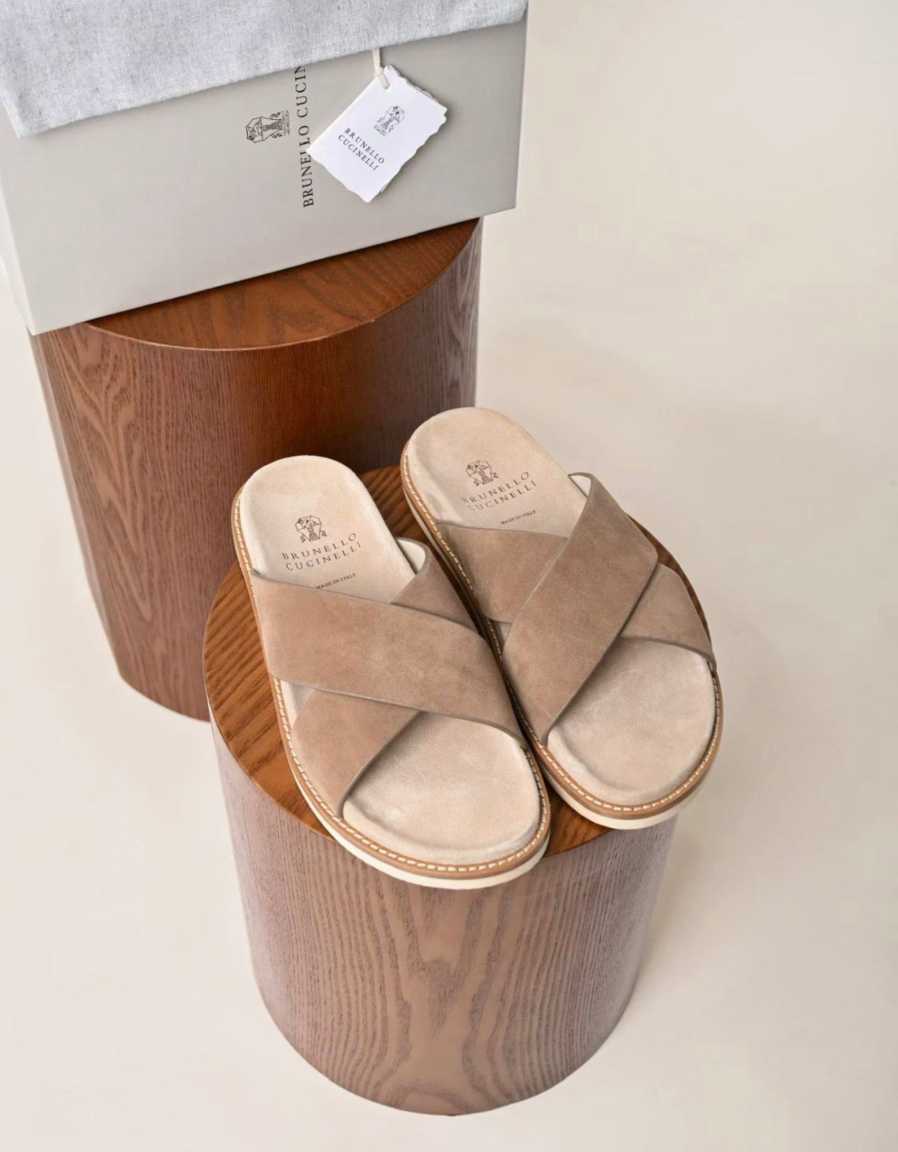 Brunello Cucinelli suede sandals