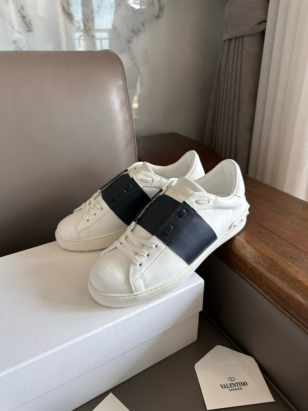 Valentino Open sneakers Navy blue Men