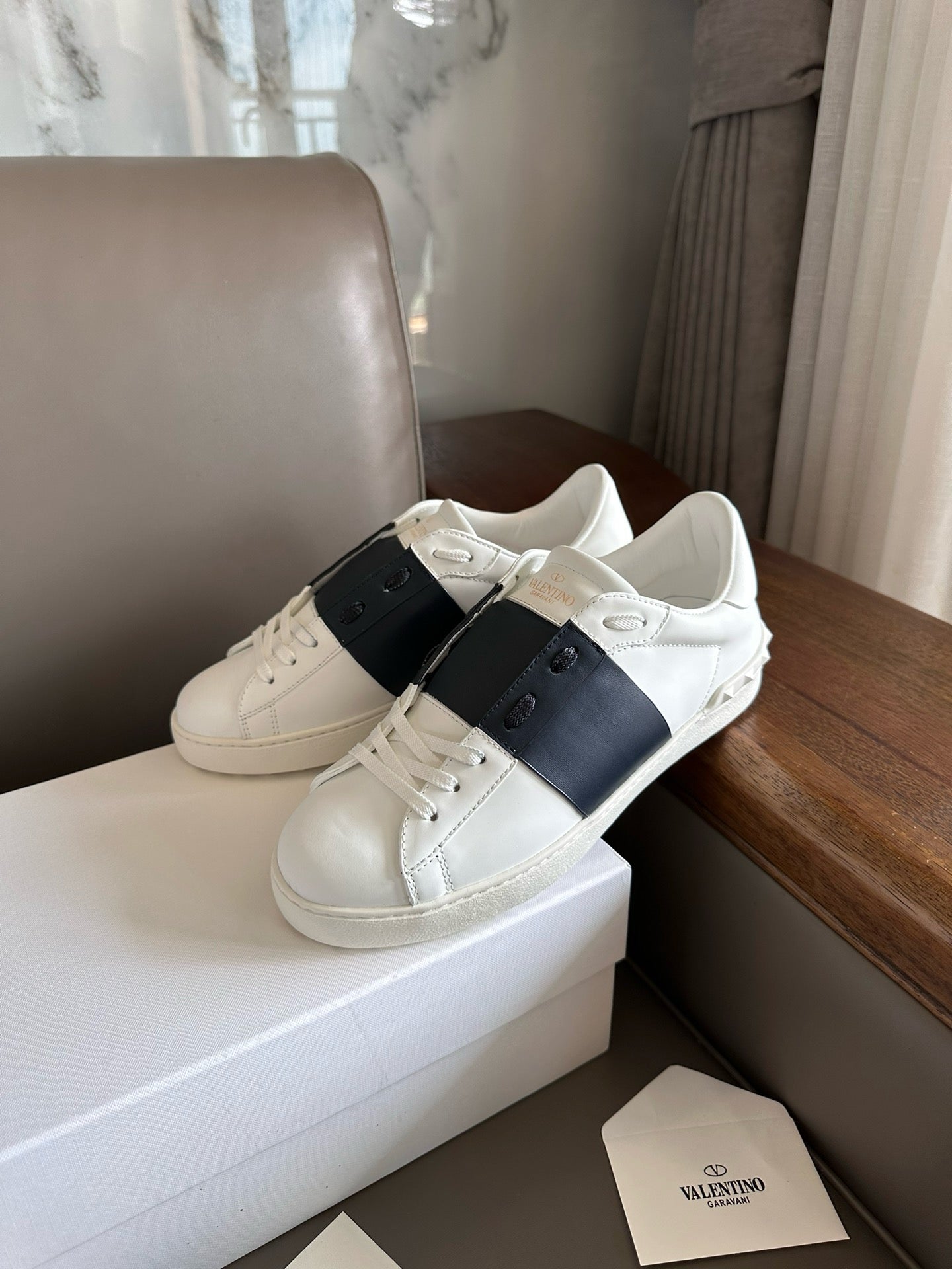 Valentino Open sneakers Navy blue Men