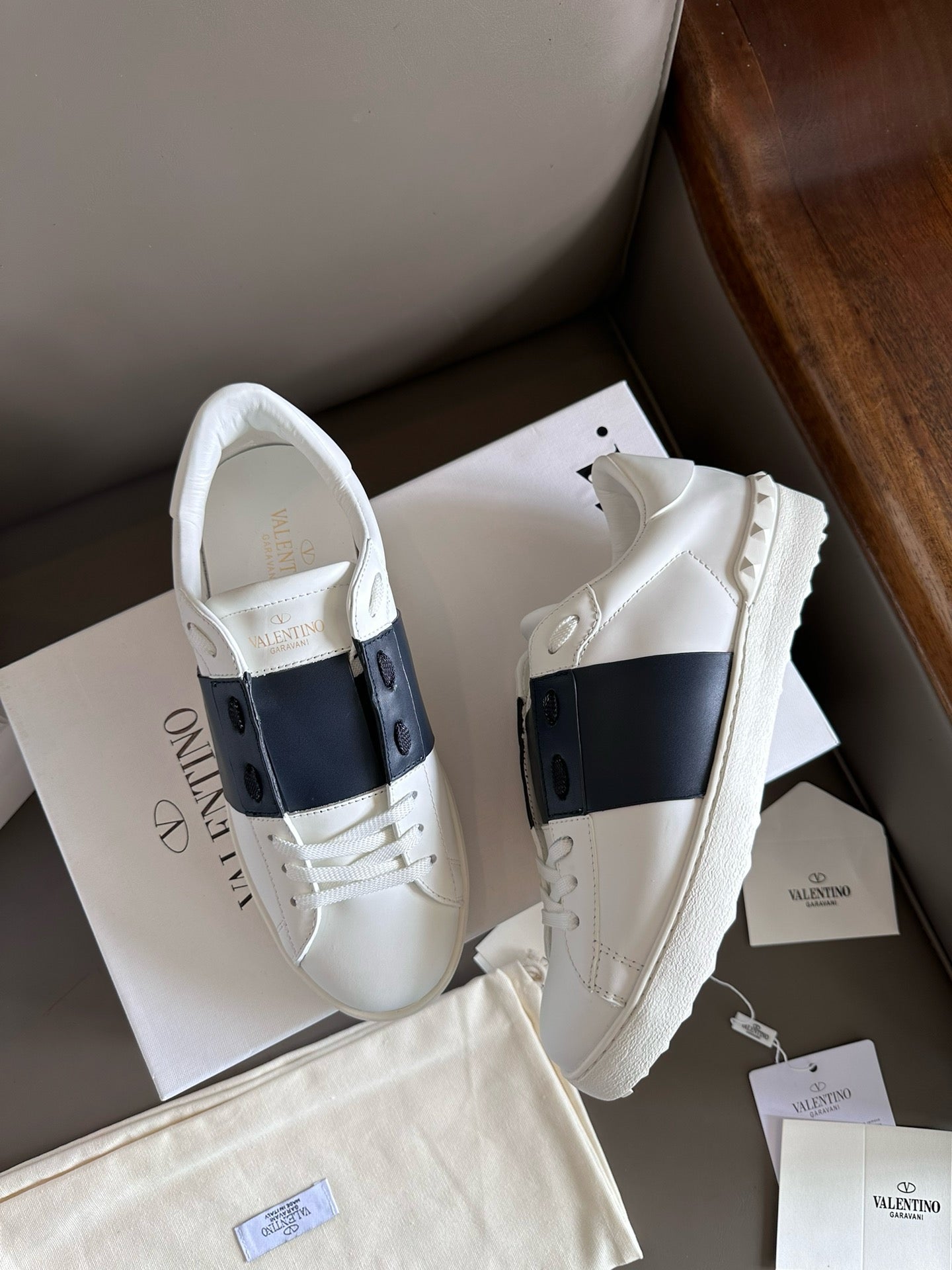 Valentino Open sneakers Navy blue Men