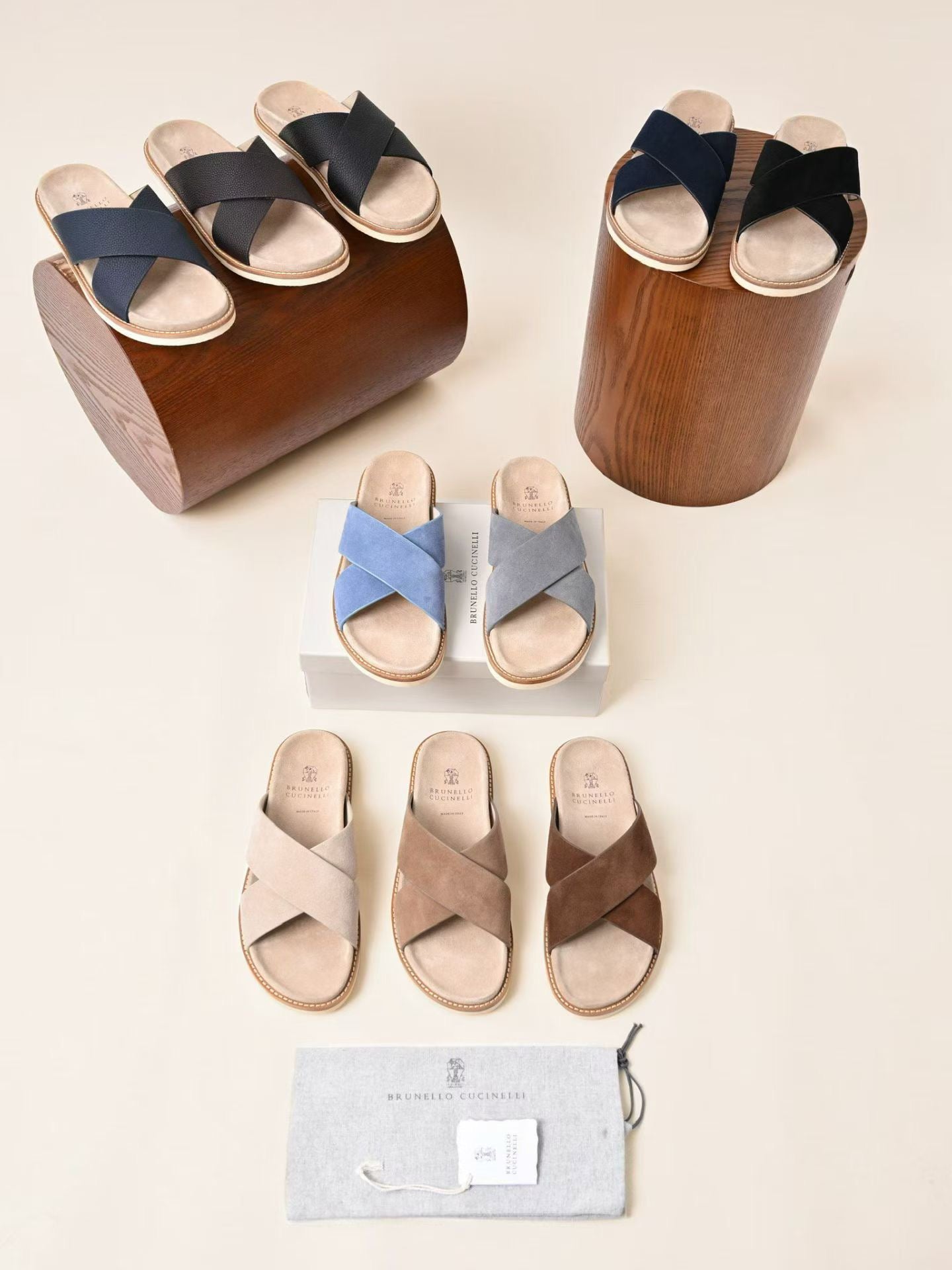 Brunello Cucinelli suede sandals