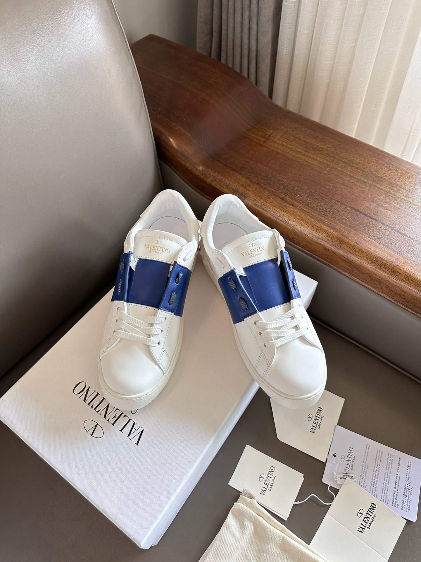 Valentino Open Sneakers Blue men