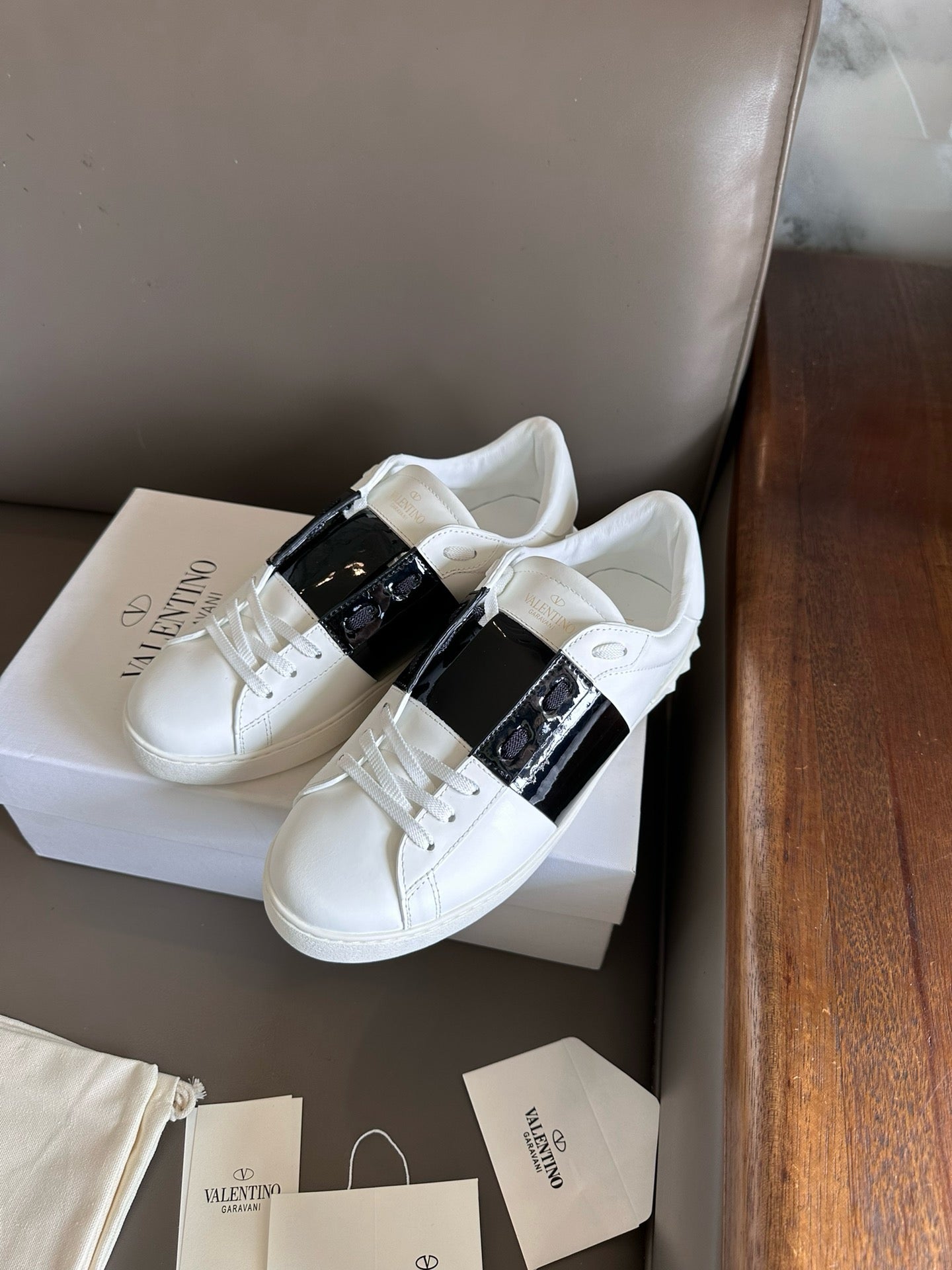 Valentino Open sneakers Glossy black men