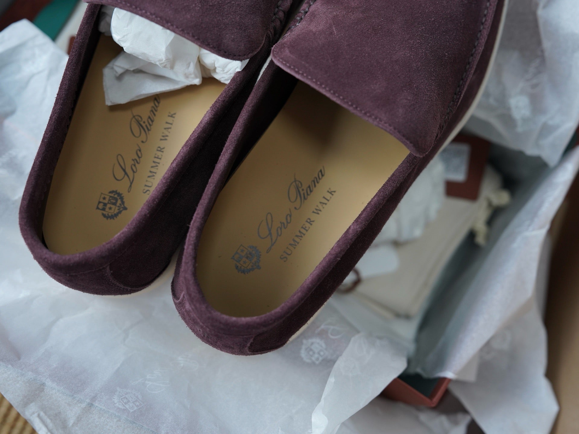 Loro Piana Men Summer walk burgundy