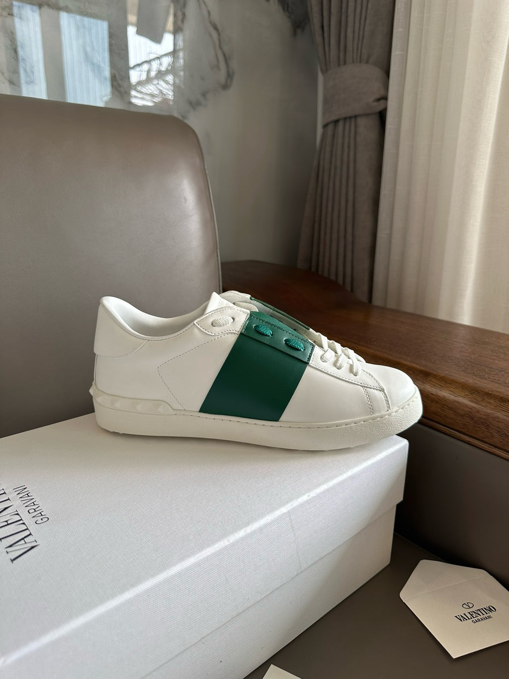Valentino Open Sneakers Green Men