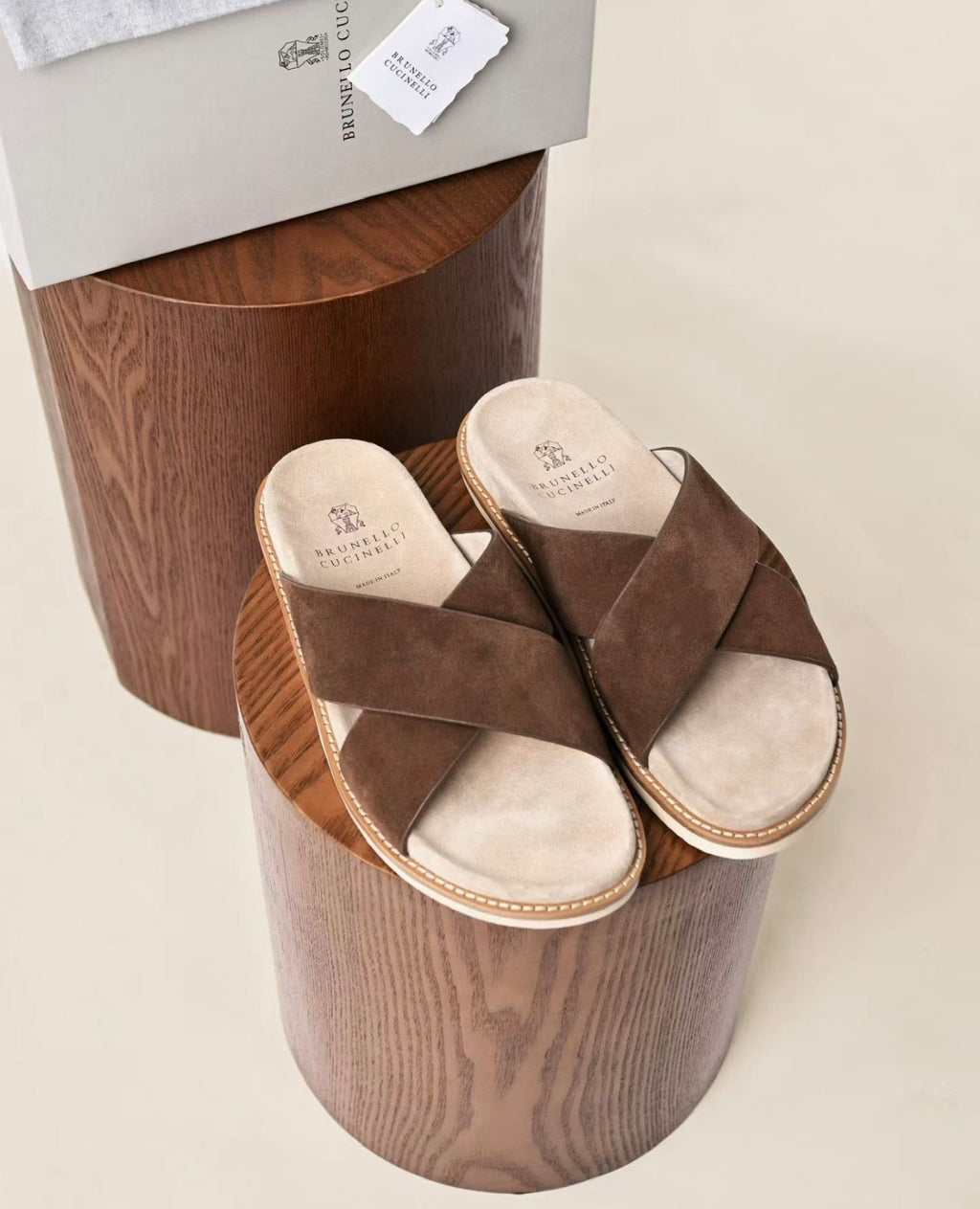 Brunello Cucinelli suede sandals