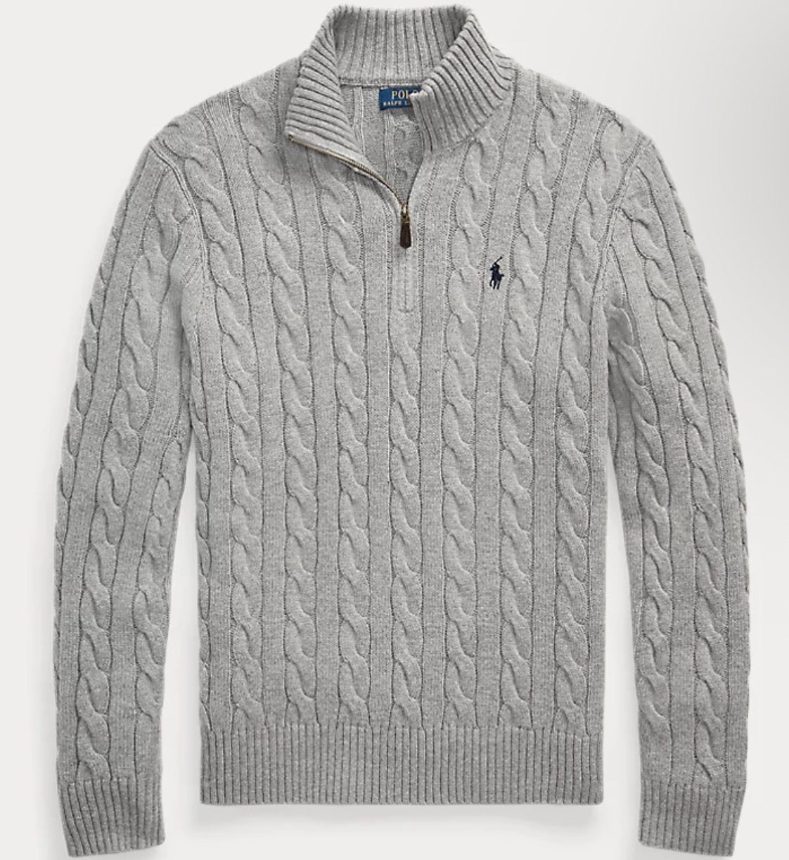 Polo Ralph Lauren Cable-Knit Cotton Quarter-Zip Jumper