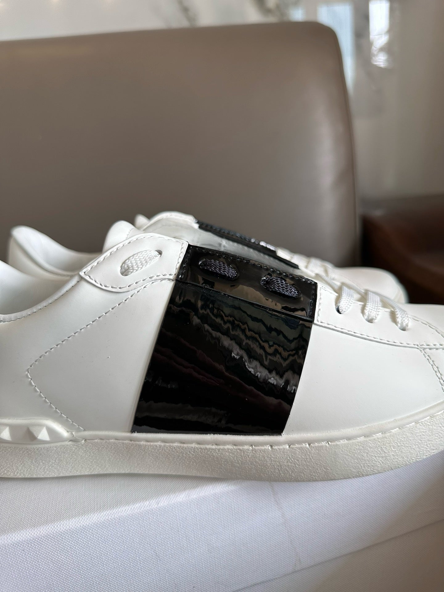 Valentino Open sneakers Glossy black men