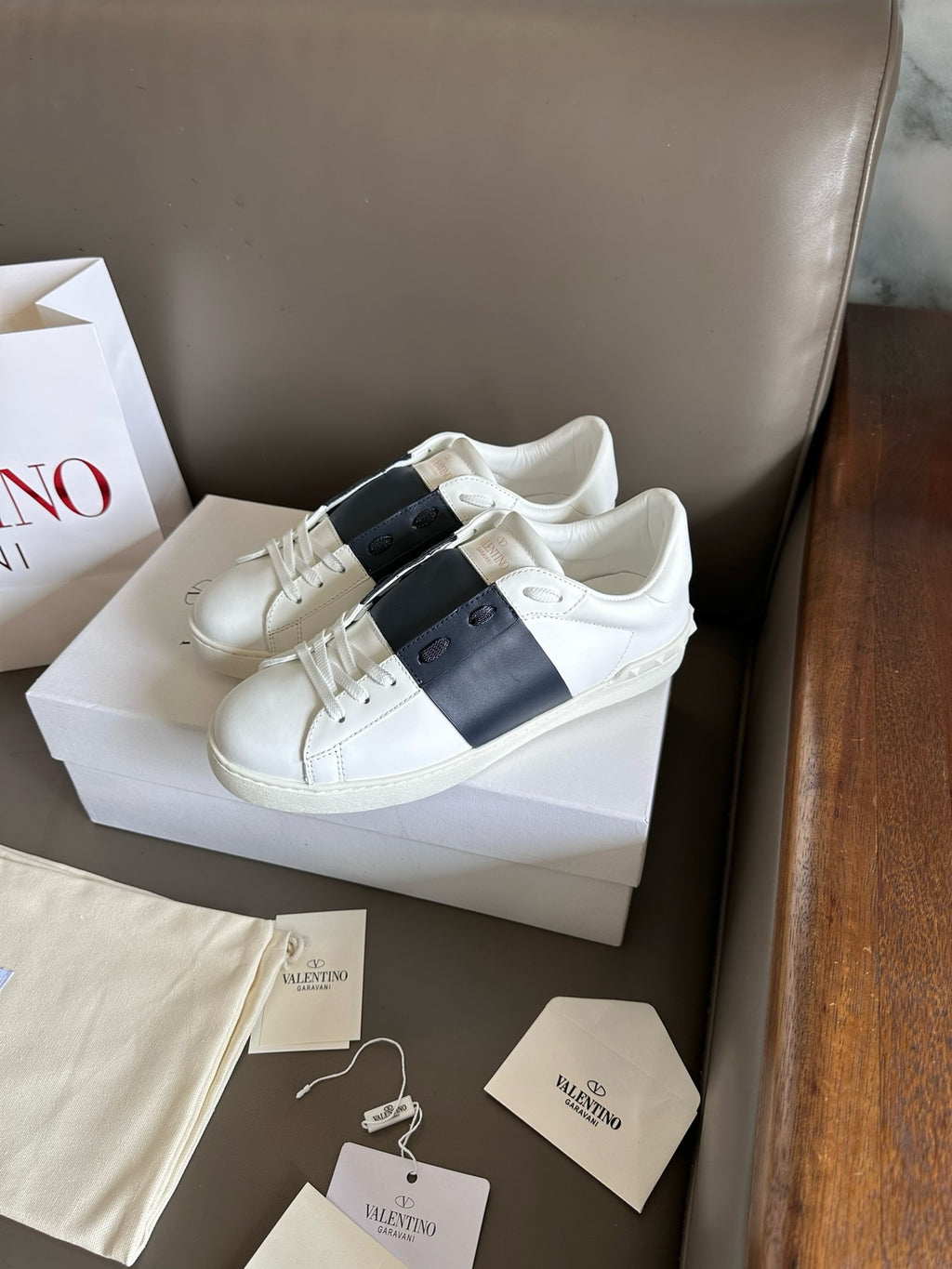 Valentino Open sneakers Navy blue Men