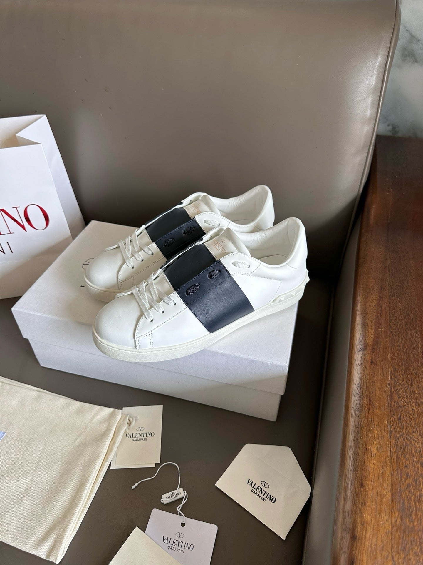 Valentino Open sneakers Navy blue Men