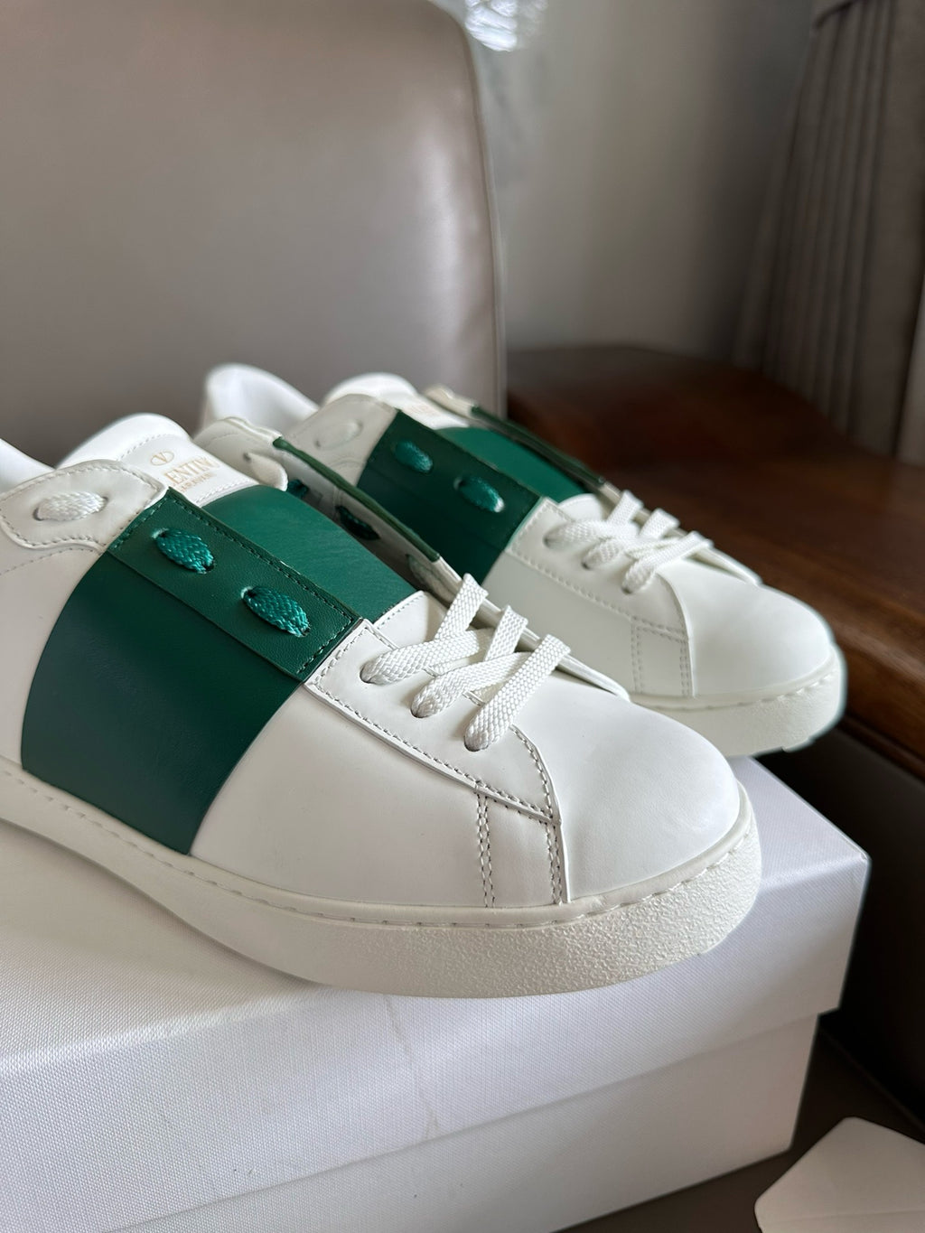 Valentino Open Sneakers Green Men