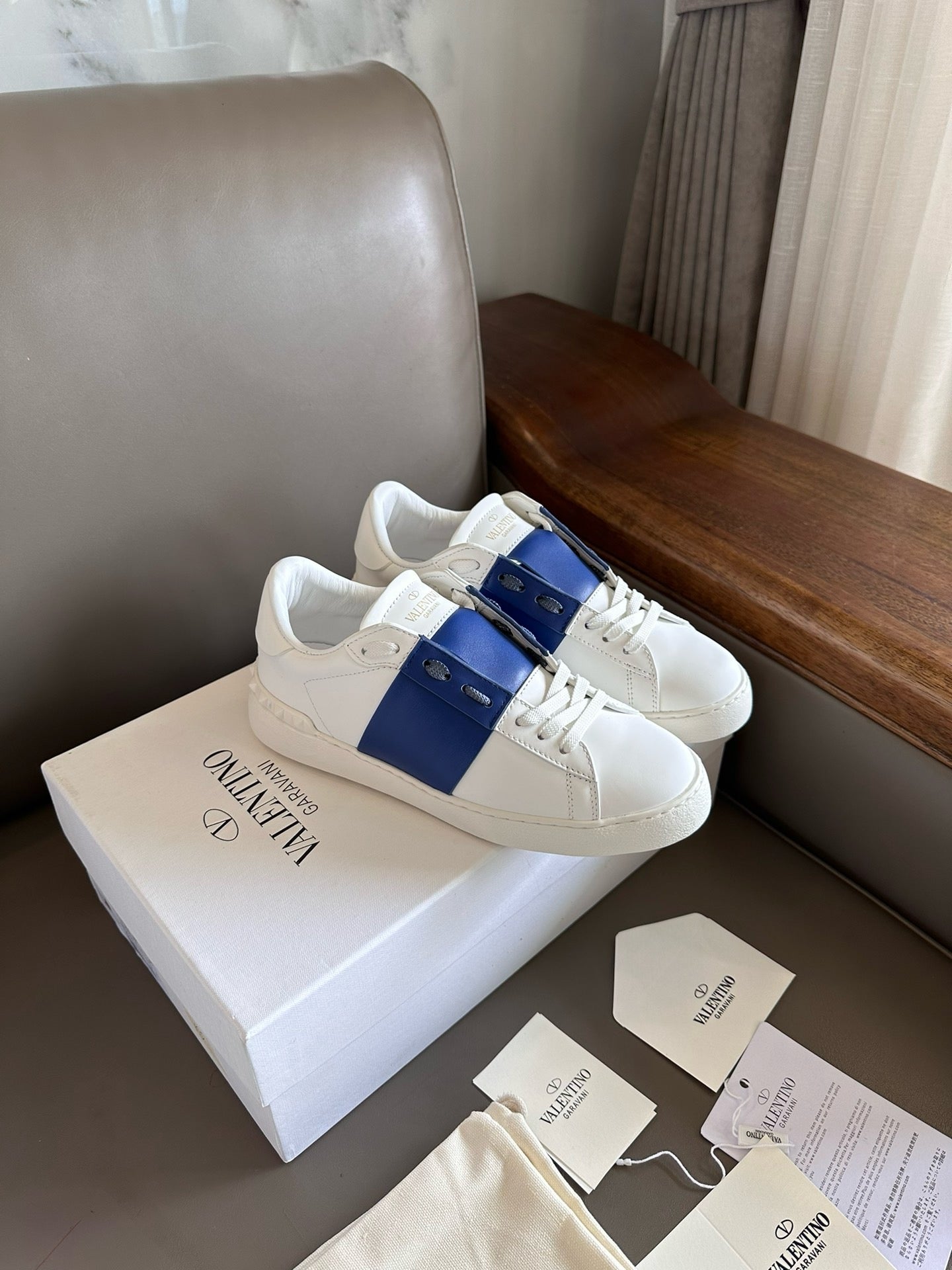 Valentino Open Sneakers Blue men