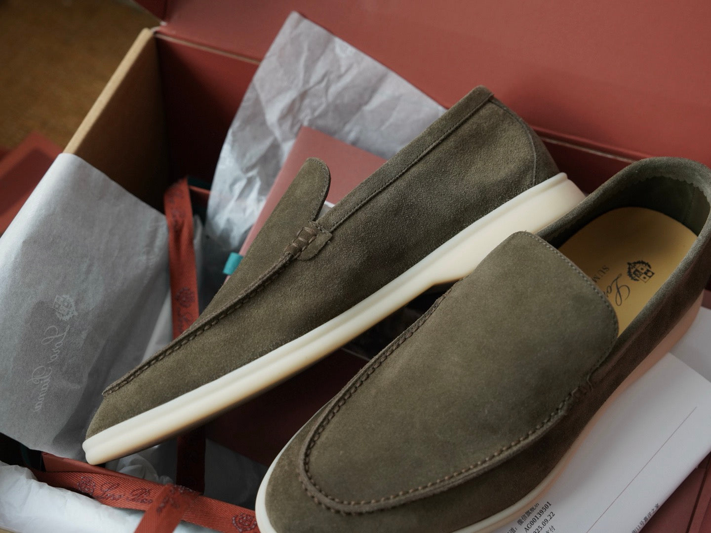 Loro Piana Men Summer walk army green