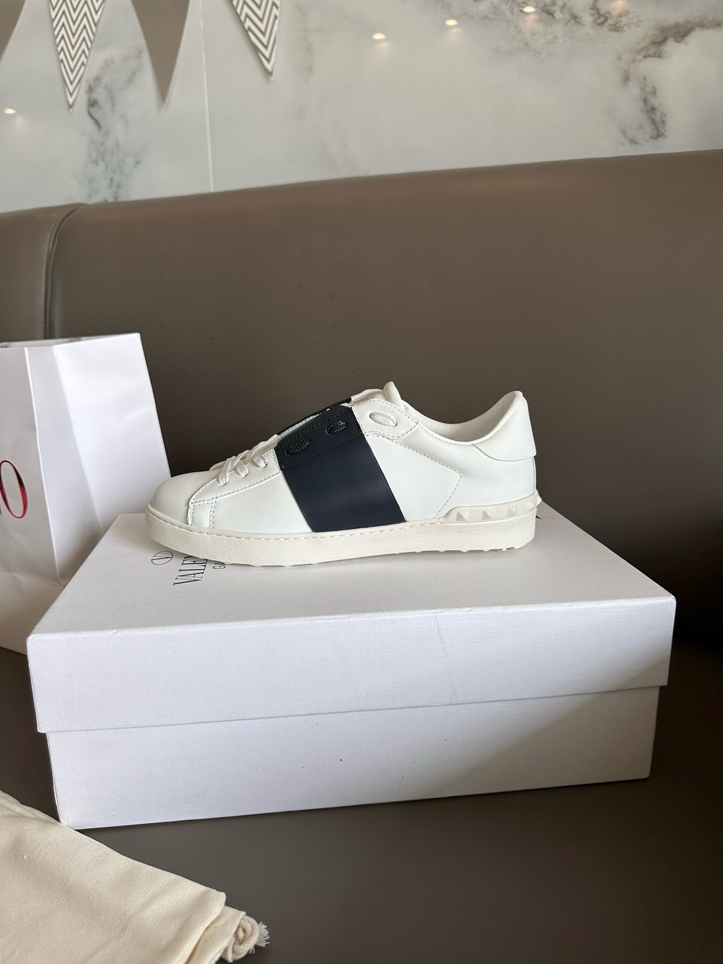 Valentino Open sneakers Navy blue Men
