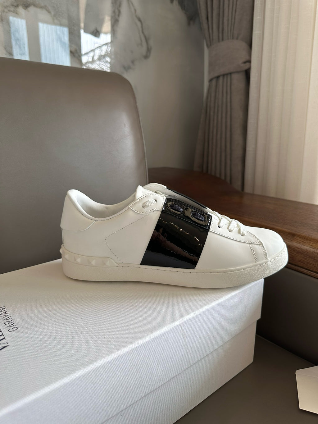 Valentino Open sneakers Glossy black men