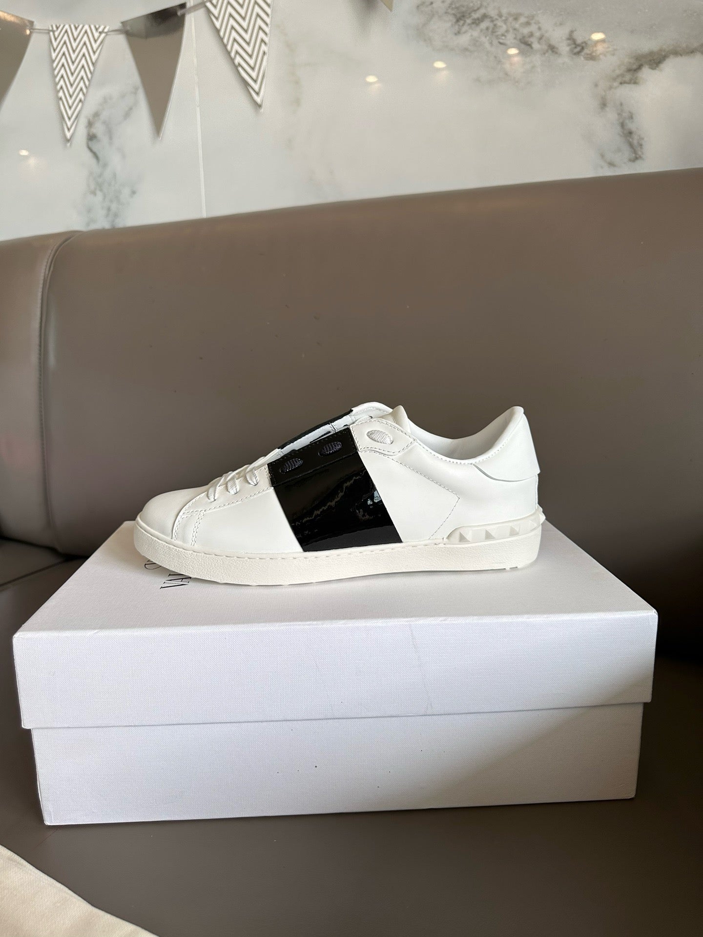 Valentino Open sneakers Glossy black men