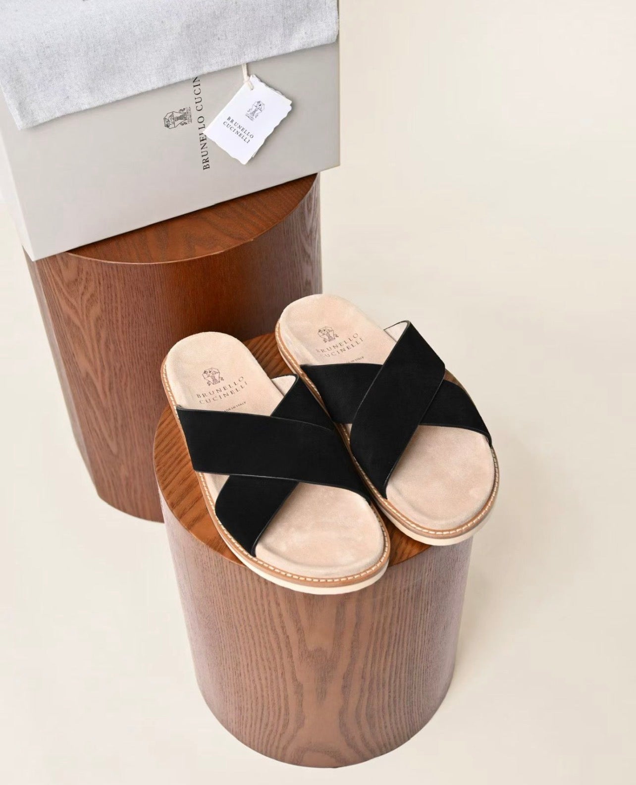 Brunello Cucinelli suede sandals