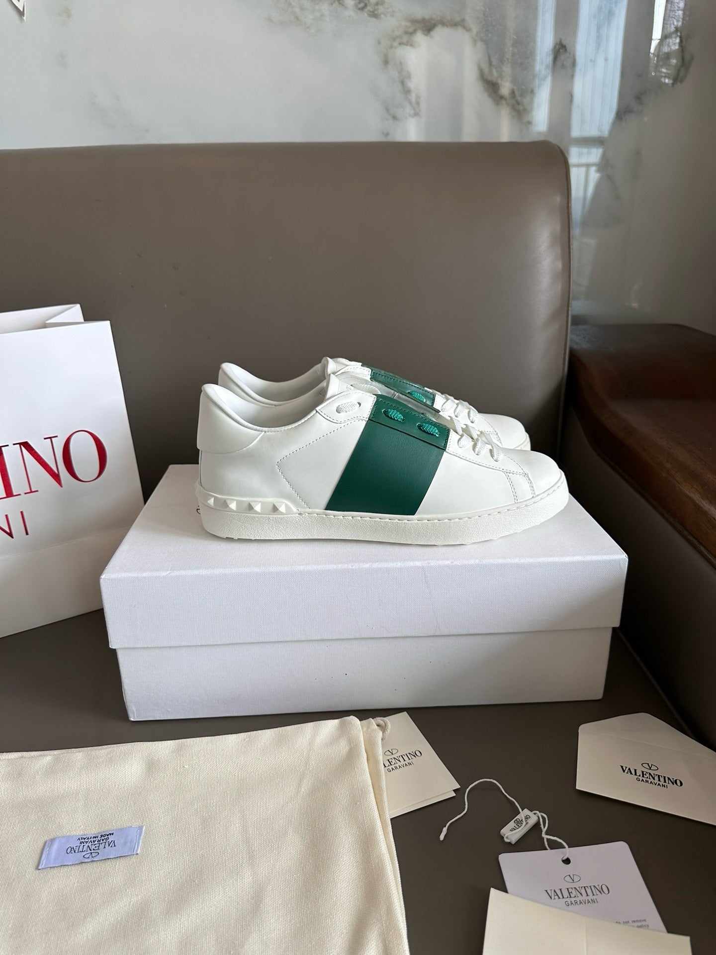 Valentino Open Sneakers Green Men