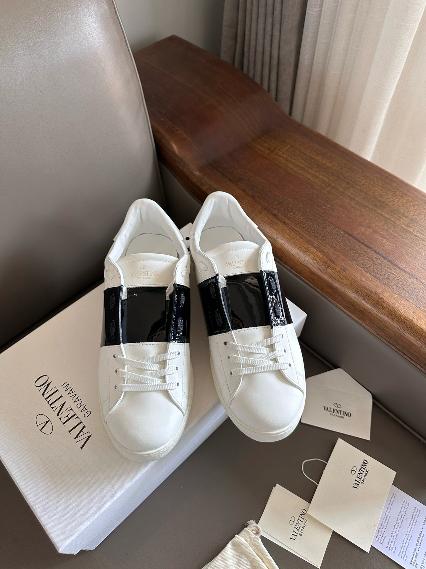 Valentino Open sneakers Glossy black men
