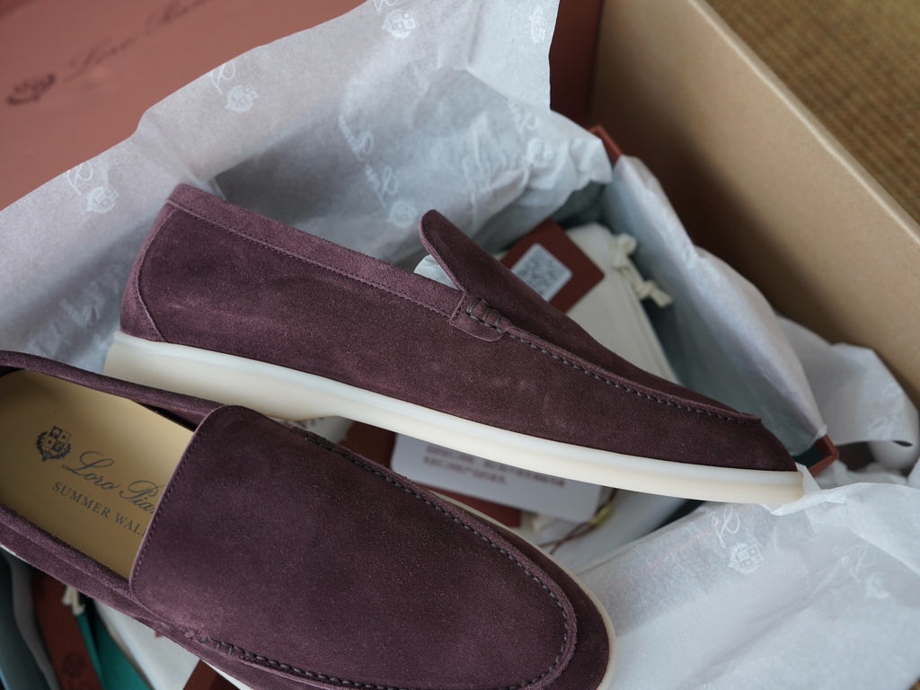 Loro Piana Men Summer walk burgundy
