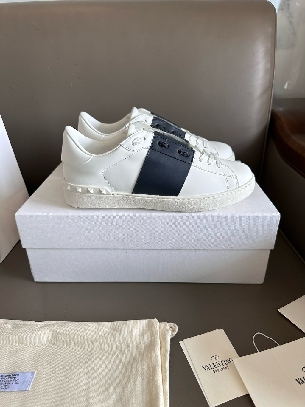 Valentino Open sneakers Navy blue Men