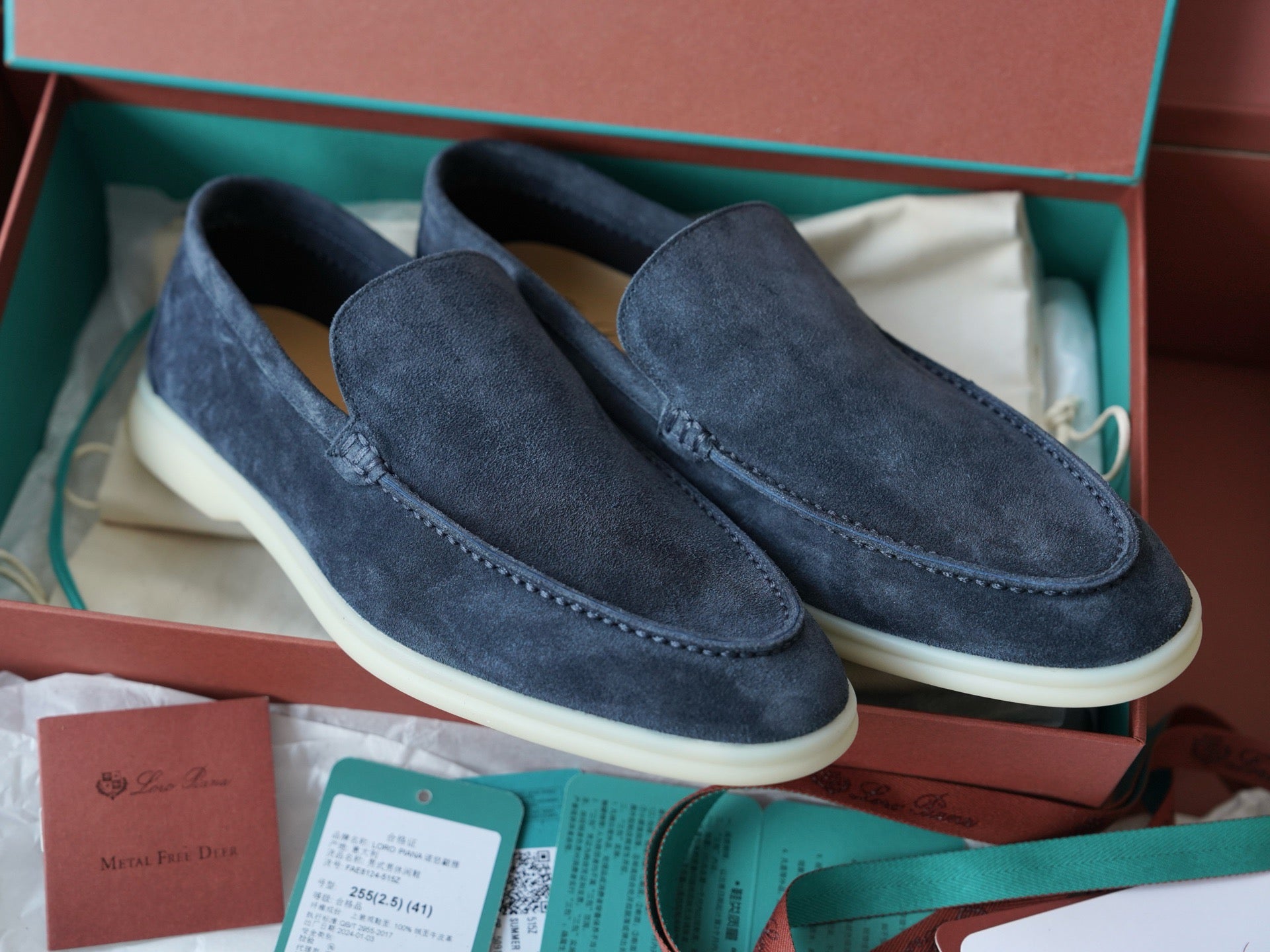 Loro piana Summer walk navy blue