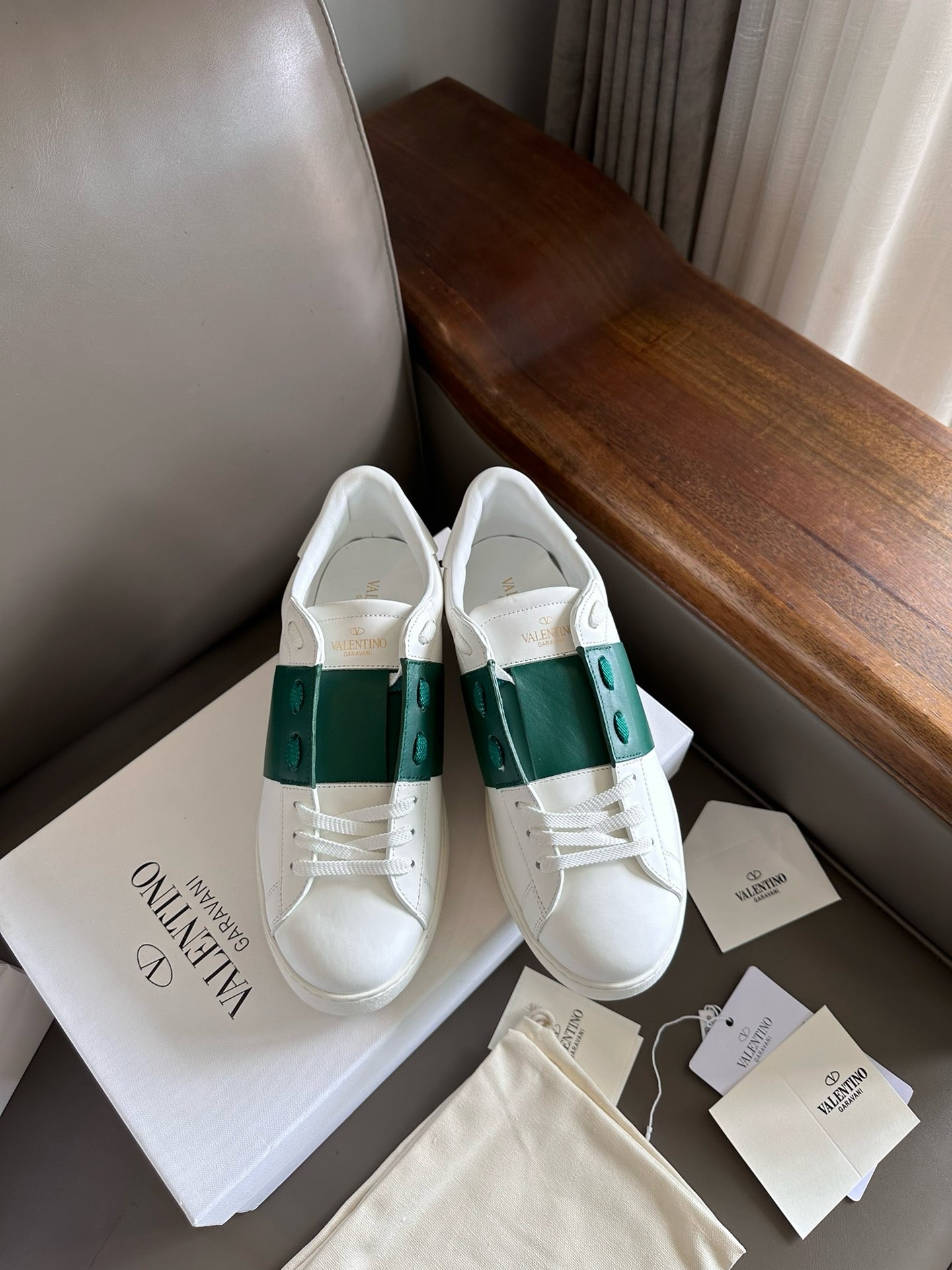 Valentino Open Sneakers Green Men