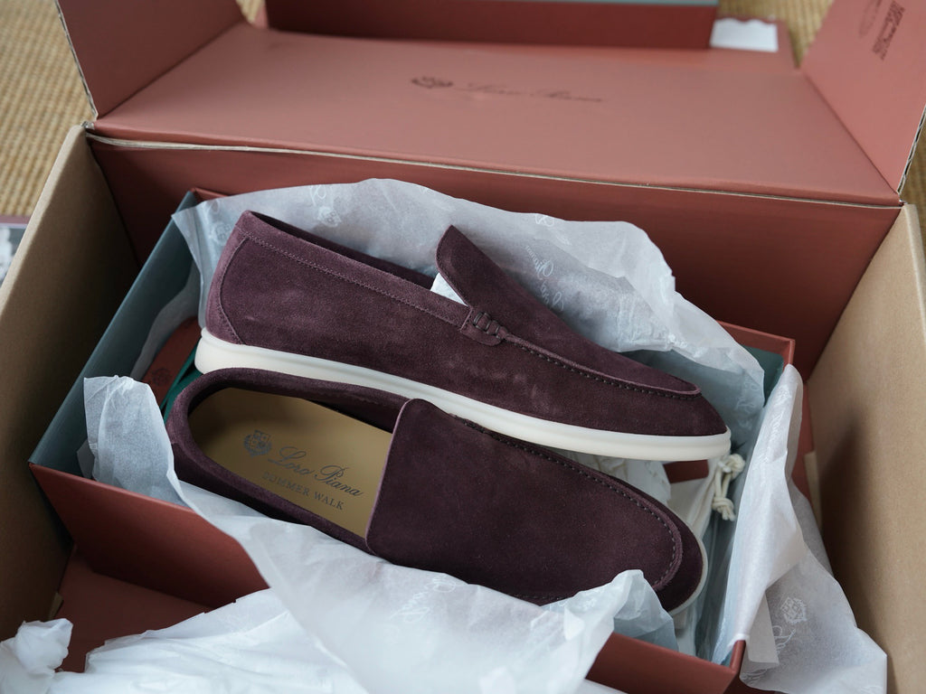 Loro Piana Men Summer walk burgundy