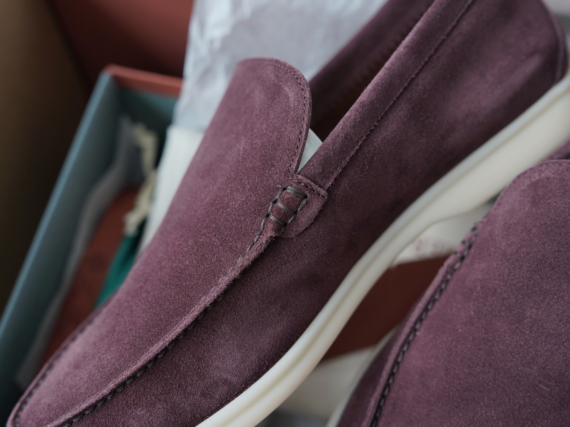 Loro Piana Men Summer walk burgundy